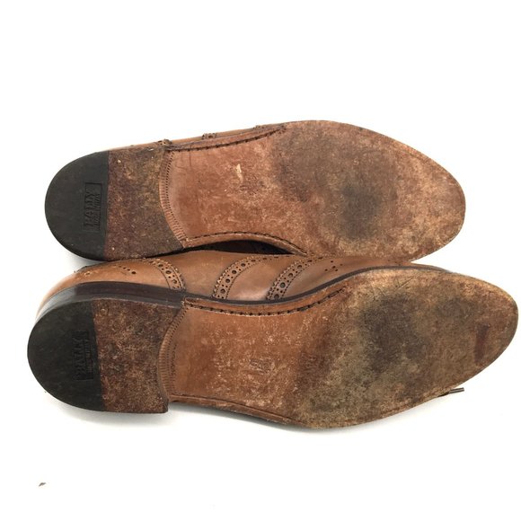 Bally brown leather Oxford dress shoes lace up leather sole classic 10.5 D men's - Picture 11 of 13